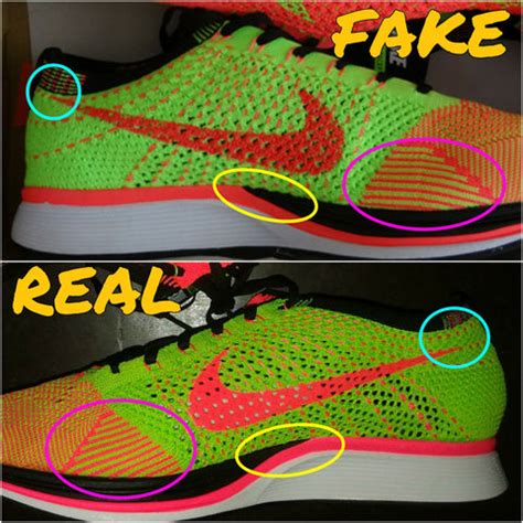 real vs fake nike flyknit|are flyknit racers real.